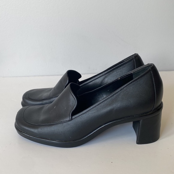 Rockport black leather block heel square toe shoe women’s 6.5 - Picture 13 of 14
